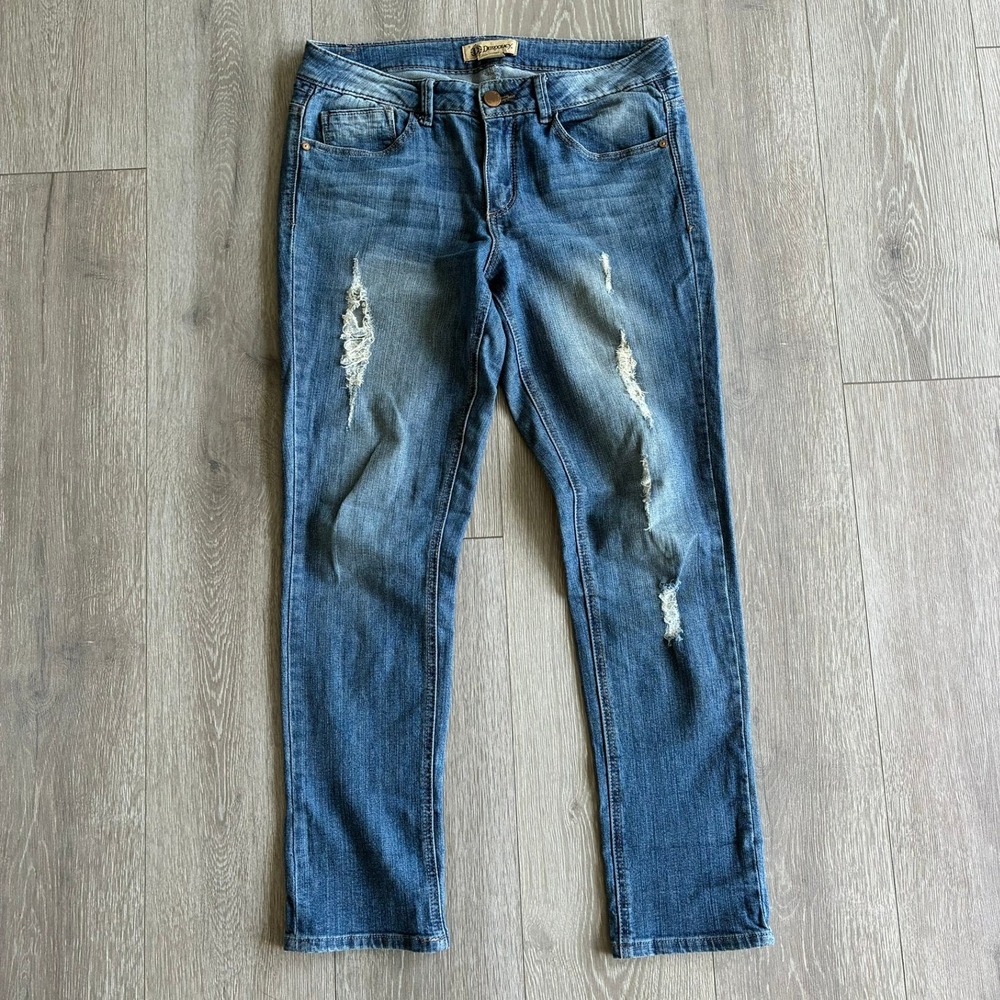 Democracy Girlfriend Distressed Medium Wash Denim Jeans BN1538NPC5 Size 10